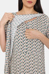 Coucou Maternity Woven Full Length Loungewear Dress Front Zipper With Discreet Feeding - Dark Green — thumbnail 6